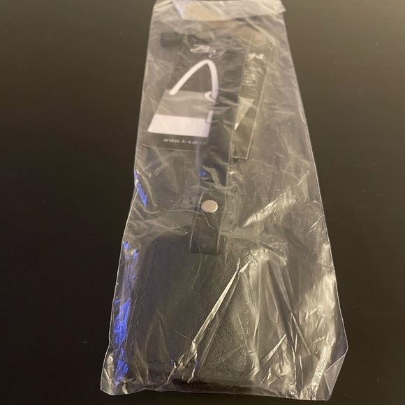 NWT “K•Carroll” Bag Tag for Monogram Letter "X" Black Bag Tag with "Tan" Letter - Picture 2 of 3